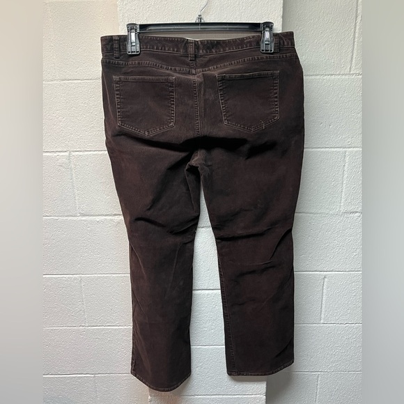 Lands' End 16 Brown Corduroy Mid
Rise Cotton Stretch Pant. - Picture 2 of 4